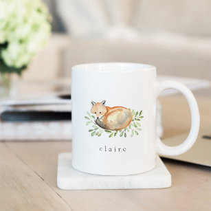 Woodland Fox Personalised Coffee Mug