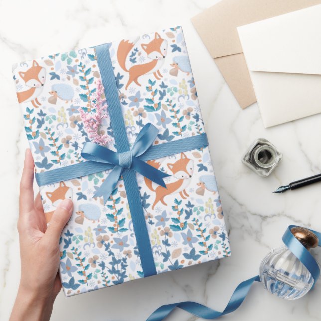 Woodland Fox Winter Wrapping Paper (Gifting)