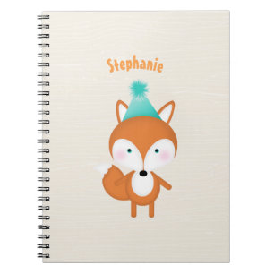 Woodland Fox with Balloons Notebook