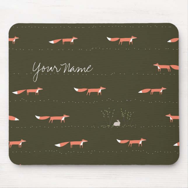 Woodland Foxes Mousepad (Front)