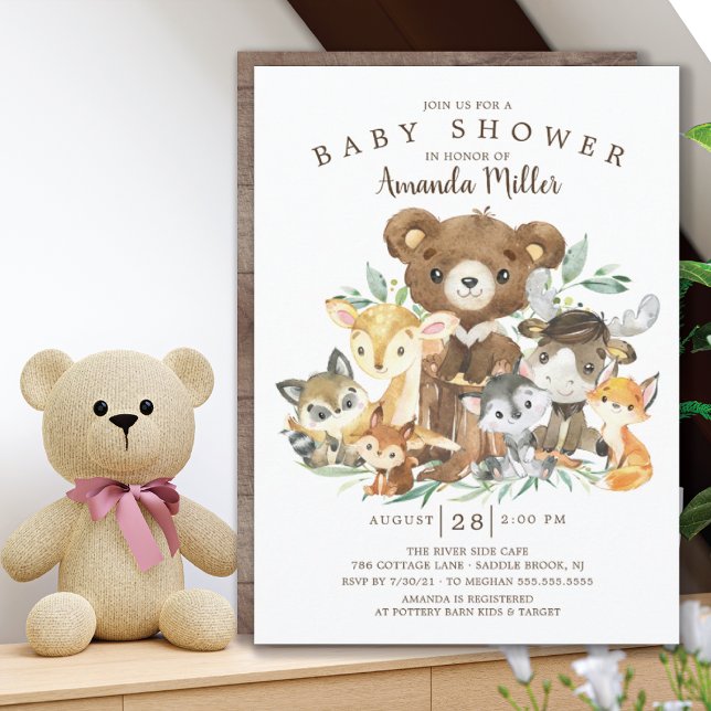 Woodland Friends Baby Shower Invitation (Creator Uploaded)