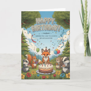 Woodland Friends Birthday Celebration Card