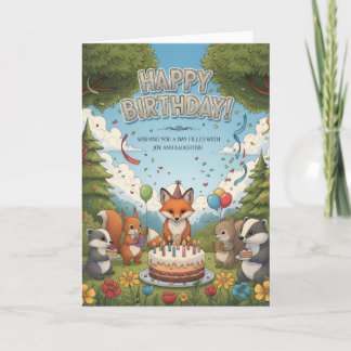 Woodland Friends Birthday Celebration Card
