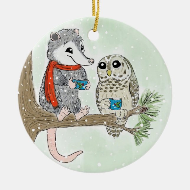 Woodland Friends Christmas Tree Ornament (Front)