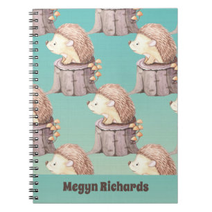 Woodland Friends Cute Baby Hedgehog Notebook