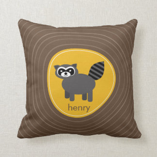 Woodland Friends Racoon American MoJo Pillow