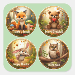  Woodland Friends Stickers – Cute Forest Animal Pa