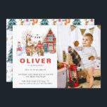 Woodland Friends Winter | Christmas Birthday Party Invitation<br><div class="desc">Do you have a little one with a winter birthday?! This party theme is perfect for baby showers or sweet birthday parties. Featuring a charming watercolor winter picnic scene with adorable animals. Moose, bear, foxes and more! This adorable theme feels woodsy and rustic. Classic earthy tones are perfect for the...</div>