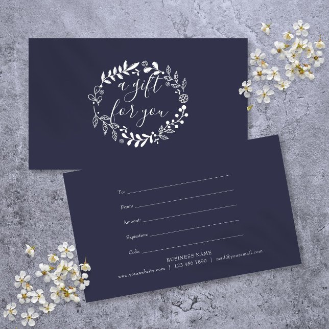 Woodland Garland Navy Blue Gift Certificate (Woodland Garland Navy Blue Gift Certificate)