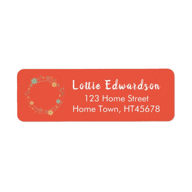 Woodland Garland Return Address Label (Front)