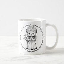 Woodland Girl with Daisies 'Love Is' Mug