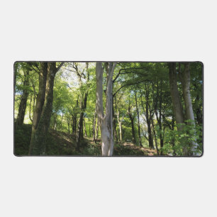 Woodland Glade Dappled in Sunlight on a Desk Mat