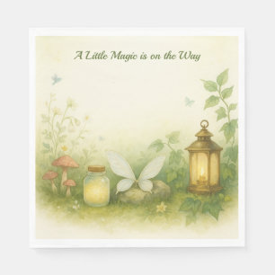 Woodland Glow Baby Shower Invitation   Firefly Jar Napkin