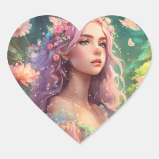 Woodland Glow Heart Stakes Sticker