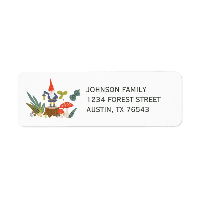 Woodland Gnome Return Address Return Address Label (Front)