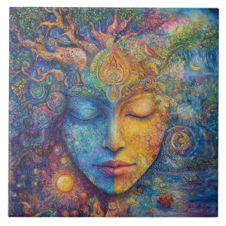 Woodland Goddess Ceramic Tile