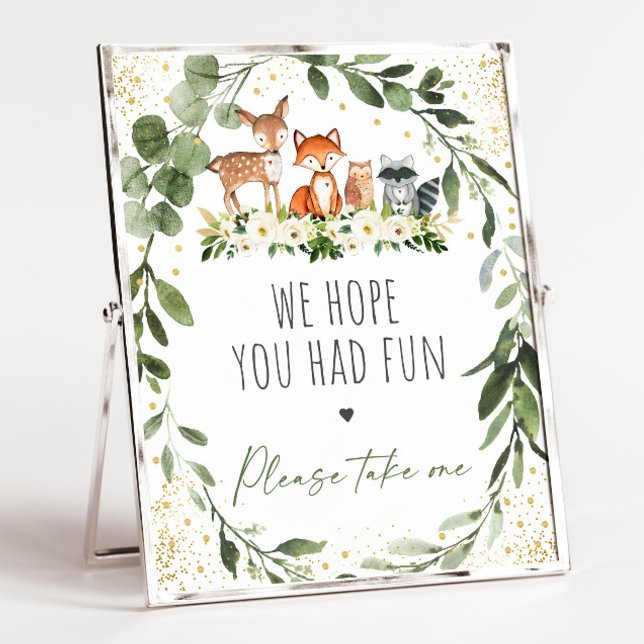 Woodland Greenery Baby Shower Favour Sign (Creator Uploaded)