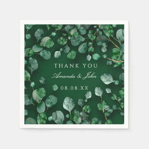 Woodland Greenery Eucaliptus Rustic Wedding Event Napkin