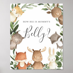 Woodland Guess How Big is Mummy's Belly Poster
