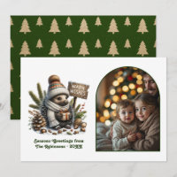 Woodland Hedgehog Cosy Forest Christmas Photo