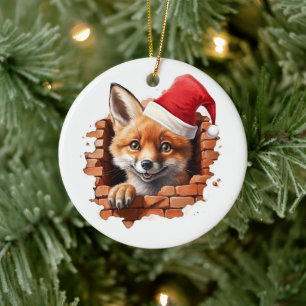 Woodland Holiday Decor Ceramic Ornament
