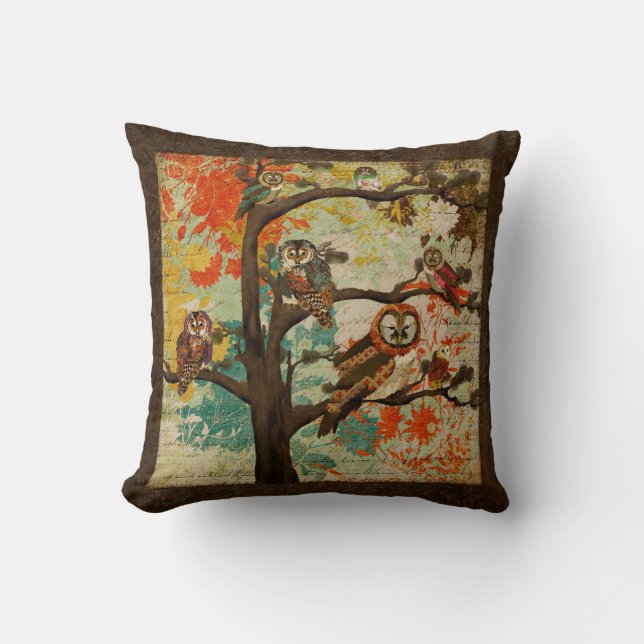 Woodland Hoot Mojo Pillow (Front)