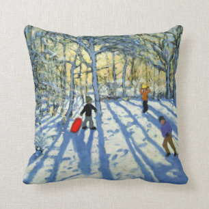 Woodland in winter near Ashbourne Derbyshire Cushion