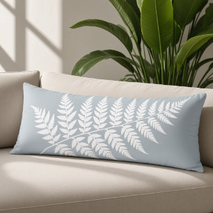 Woodland Inspired Icy Blue White Fern Body Cushion