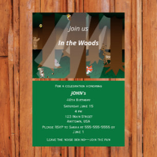Woodland   “Join Us in the Woods” Forest Theme Invitation