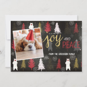 Woodland Joy and Peace Holiday Photo Card