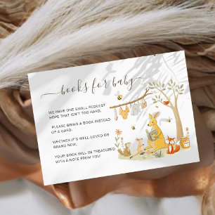 Woodland Kangaroo Books for Baby Shower  Enclosure Card