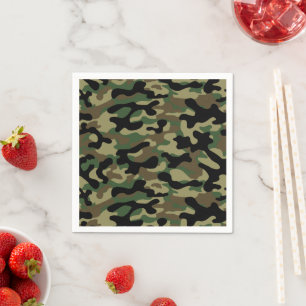Woodland Khaki Camouflage Napkin
