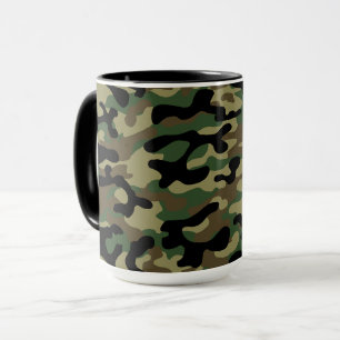 Woodland Khaki Camouflage Pattern Mug