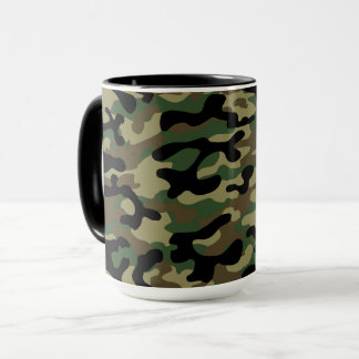 Woodland Khaki Camouflage Pattern Mug
