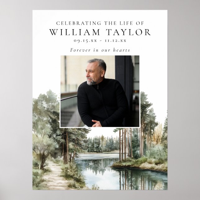 Woodland Lake Celebration Of Life Welcome Sign (Front)