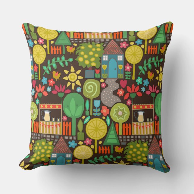 woodland lemonade cushion (Front)