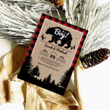 Woodland Lumberjack Bear Adventure Baby Shower