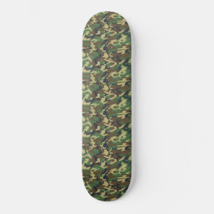 Woodland Militairy Camo Print Skateboard