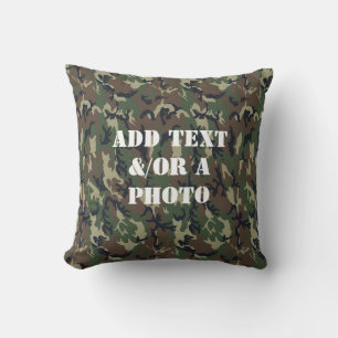 Woodland Military Camouflage Cushion