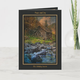 Woodland Mill Christmas Holiday Card