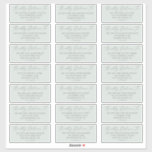 Woodland Mint Green Wedding Guest Address Labels<br><div class="desc">These woodland mint green wedding guest address labels are perfect for a modern wedding. The minimalist design features lovely and elegant silver grey typography on a pale mint green background with a clean and simple look. Customise each label with the name and address of your guests. 21 labels per sheet....</div>