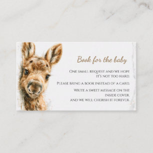 Woodland Moose Baby Shower Books for Baby Card