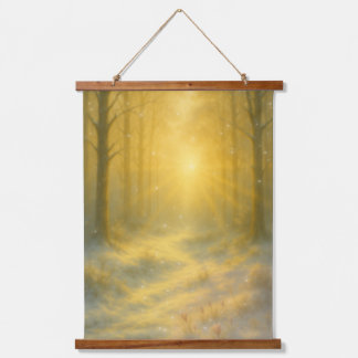 Woodland Morning – Light Through the Quiet Hanging Tapestry