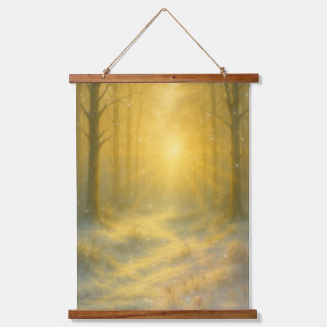 Woodland Morning – Light Through the Quiet Hanging Tapestry (Front)