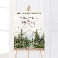 Woodland Mountain Baby Shower Welcome