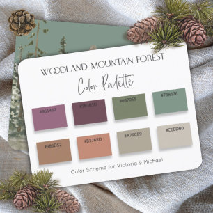 Woodland Mountain Forest Colour Palette Card