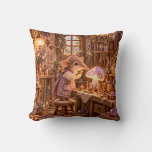Woodland Mouse Mushroom Glass Workshop Cushion