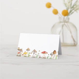 Woodland Mushroom Baby Shower Place Card with Inse