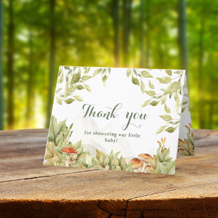 Woodland Mushroom Baby Shower Thank You Card
