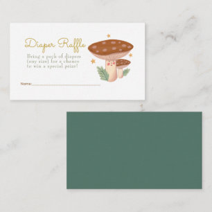 Woodland Mushrooms Diaper Raffle Enclosure Card